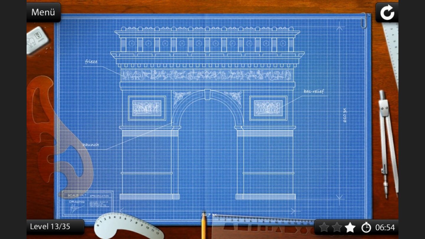 Blueprint 3D HD...und man erkennt den Triumphbogen.