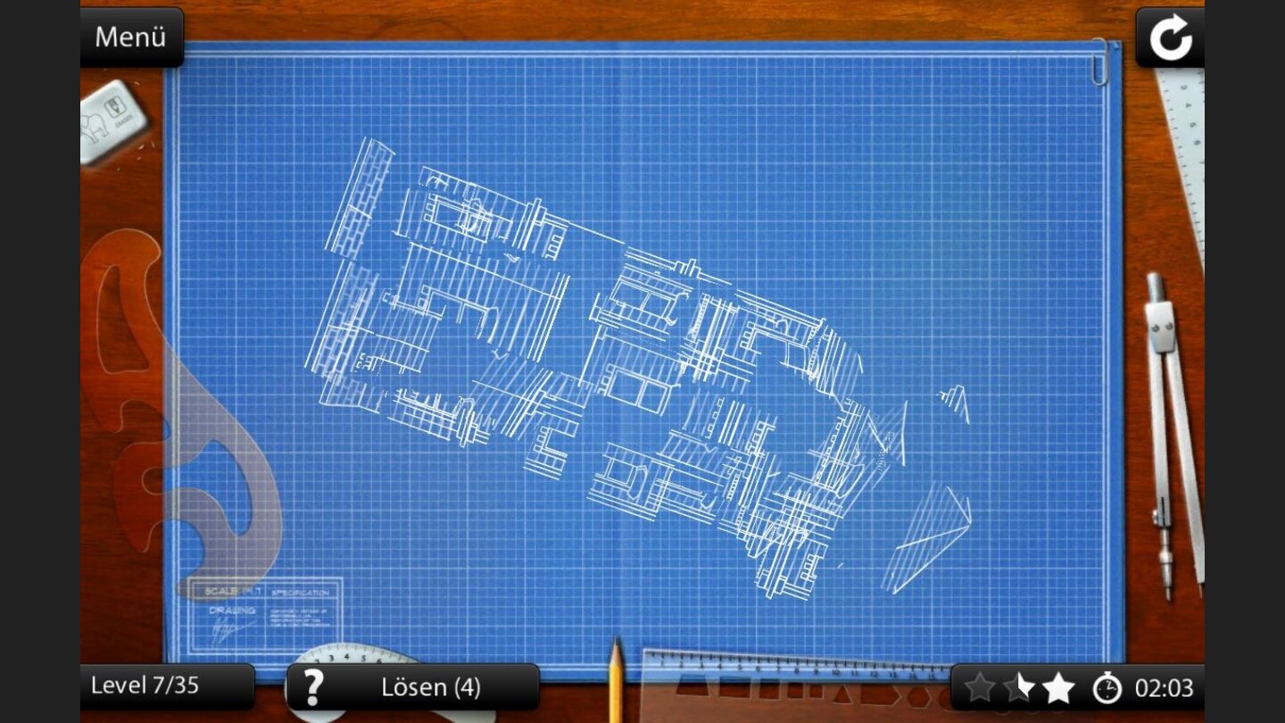 Blueprint 3D HDDenn es gibt eine Perspektive auf die Teilchenwolke, in der man das gesuchte Objekt erkennen kann.