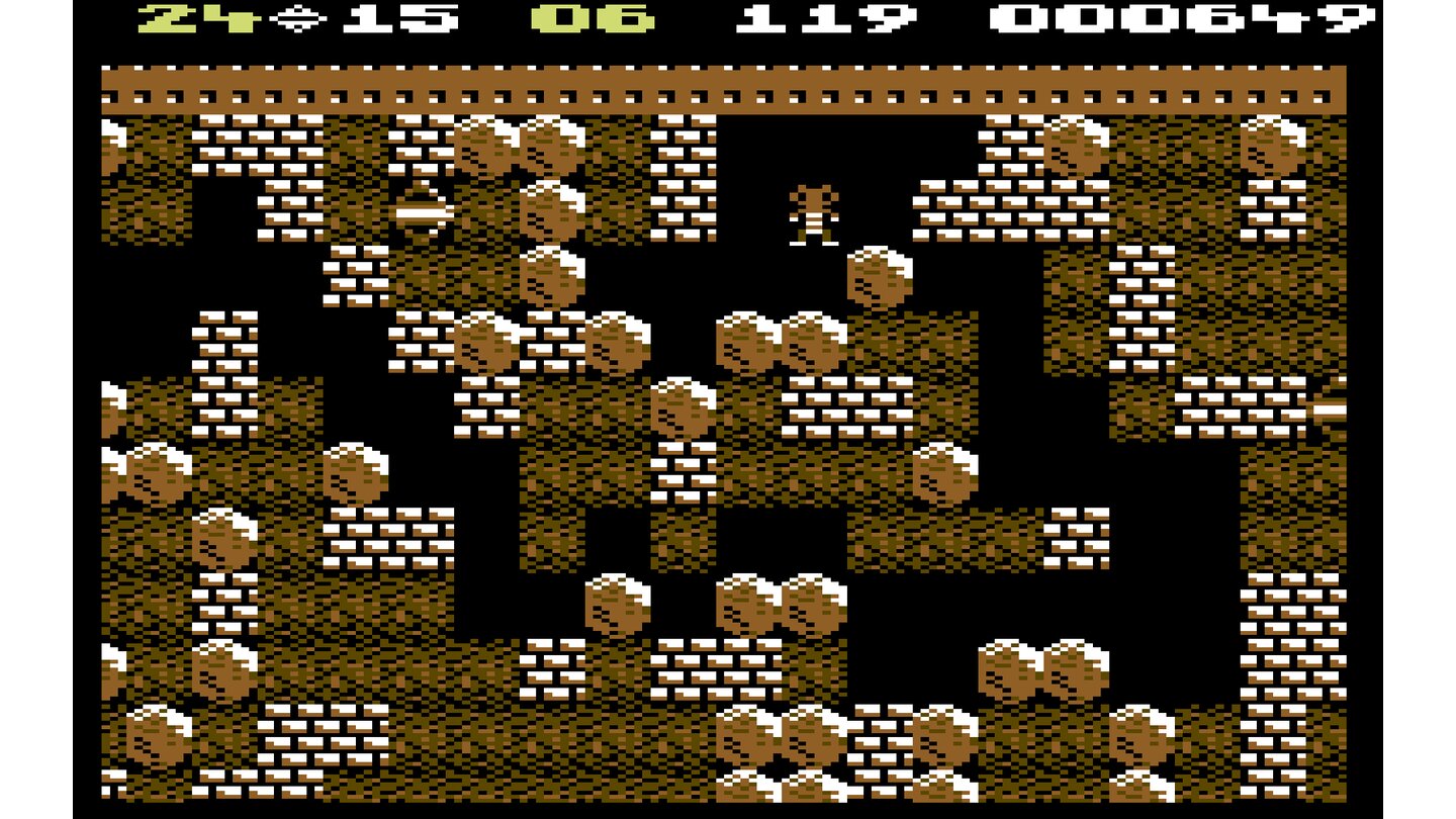 5. Boulder Dash (1984)Vereinfacht ausgedrückt muss die Spielfigur Rockford unter Zeitdruck Diamanten einsammeln, wobei sie graben und Felsbrocken verschieben kann - und achtgeben sollte, nicht erschlagen zu werden.