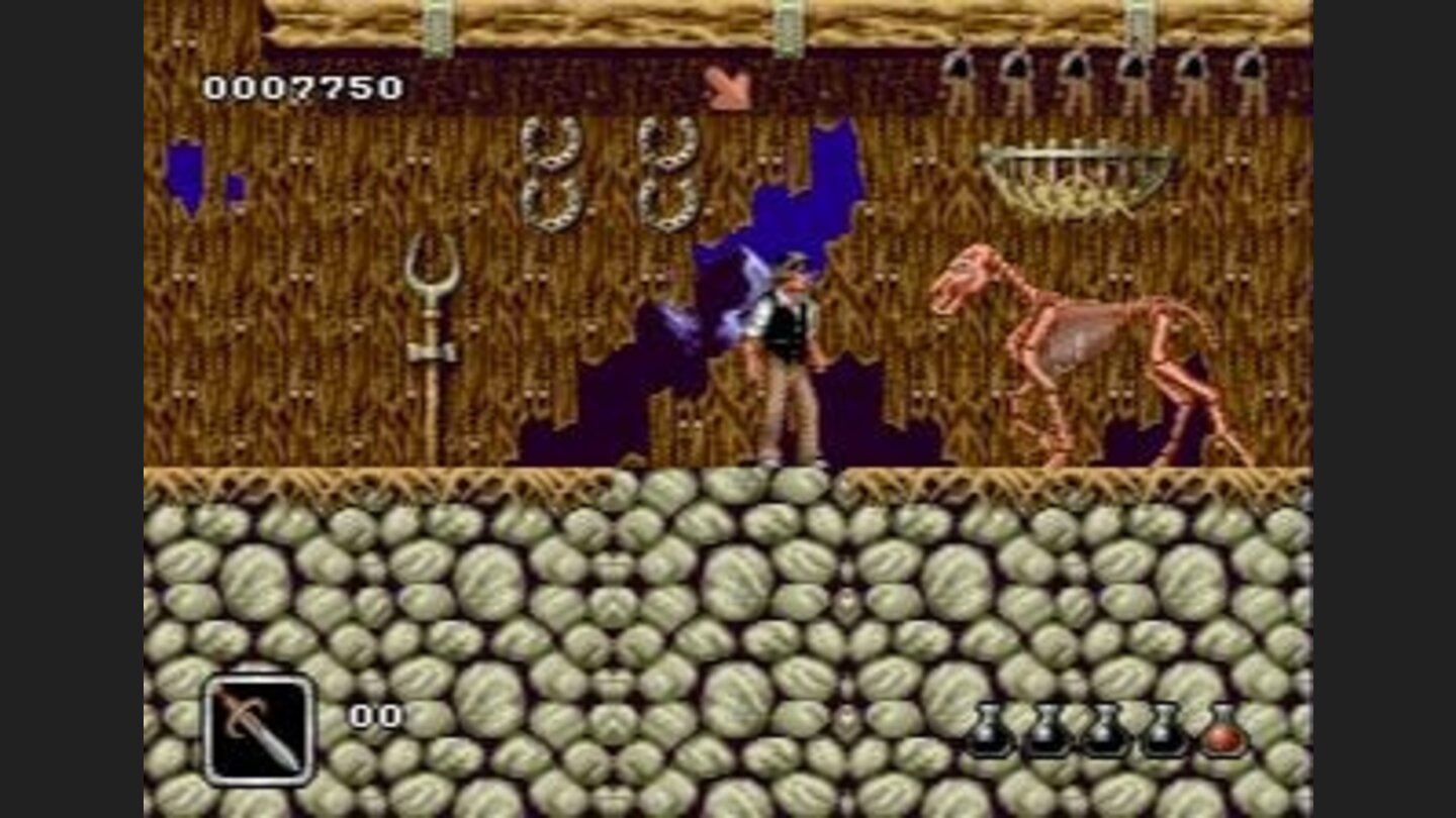 Fighting some animal skeletons