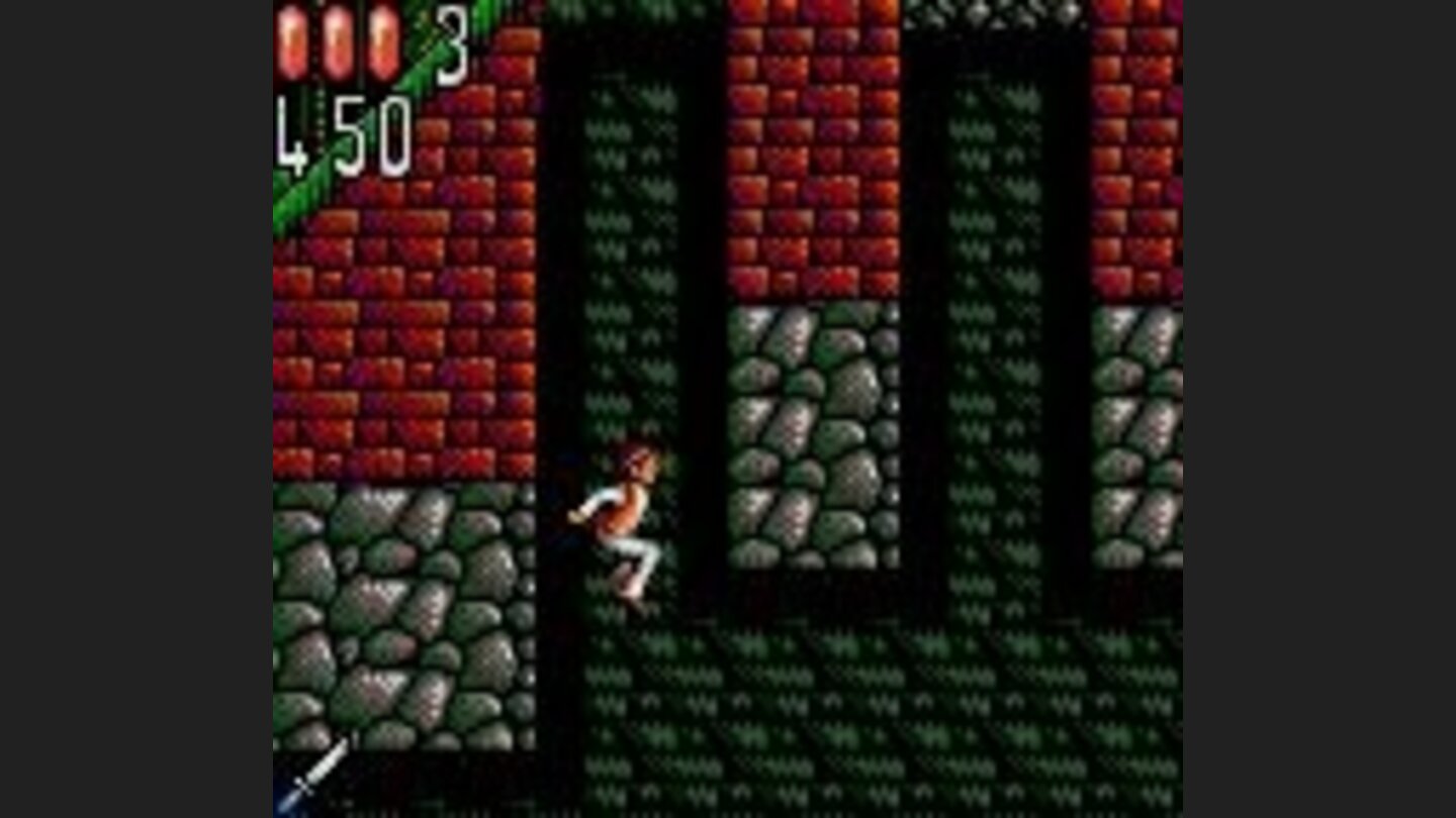 Falling down pit