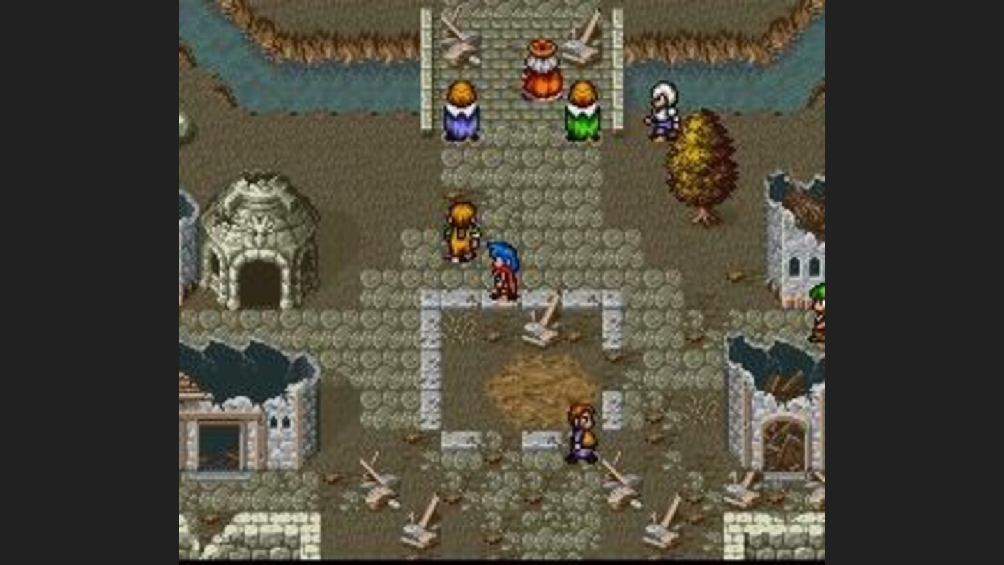 A destroyed town...