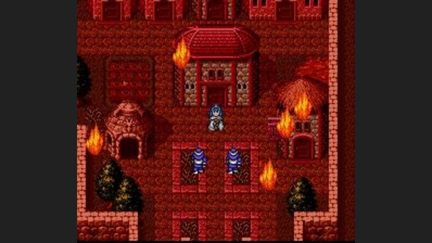 Burning village
