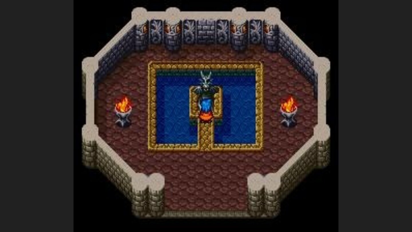 This gargoyle is just a saving point. You restart from it automatically with full HP and without losing levels every time you die!