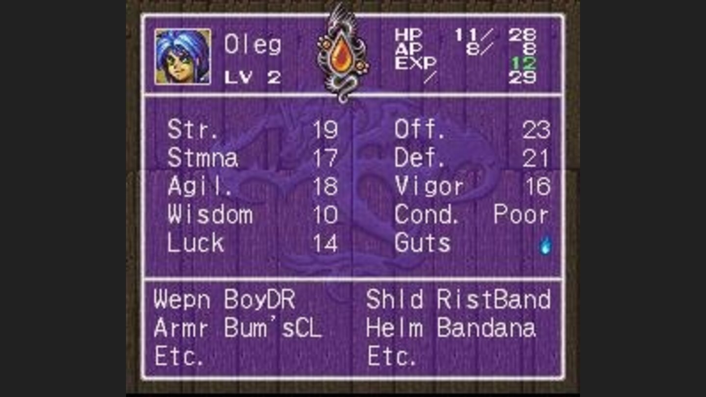 Stats screen