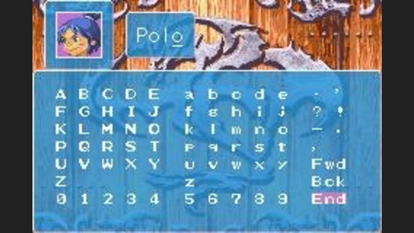 Naming your character