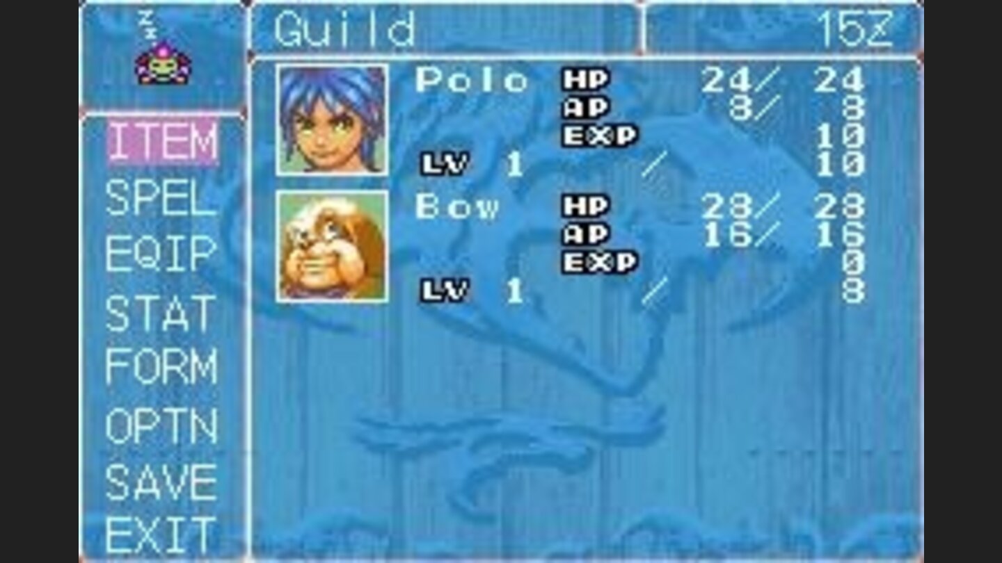 The stats screen