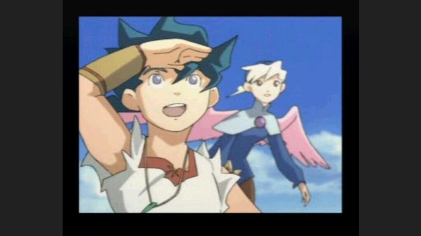 Ryu and Nina in the opening animation.