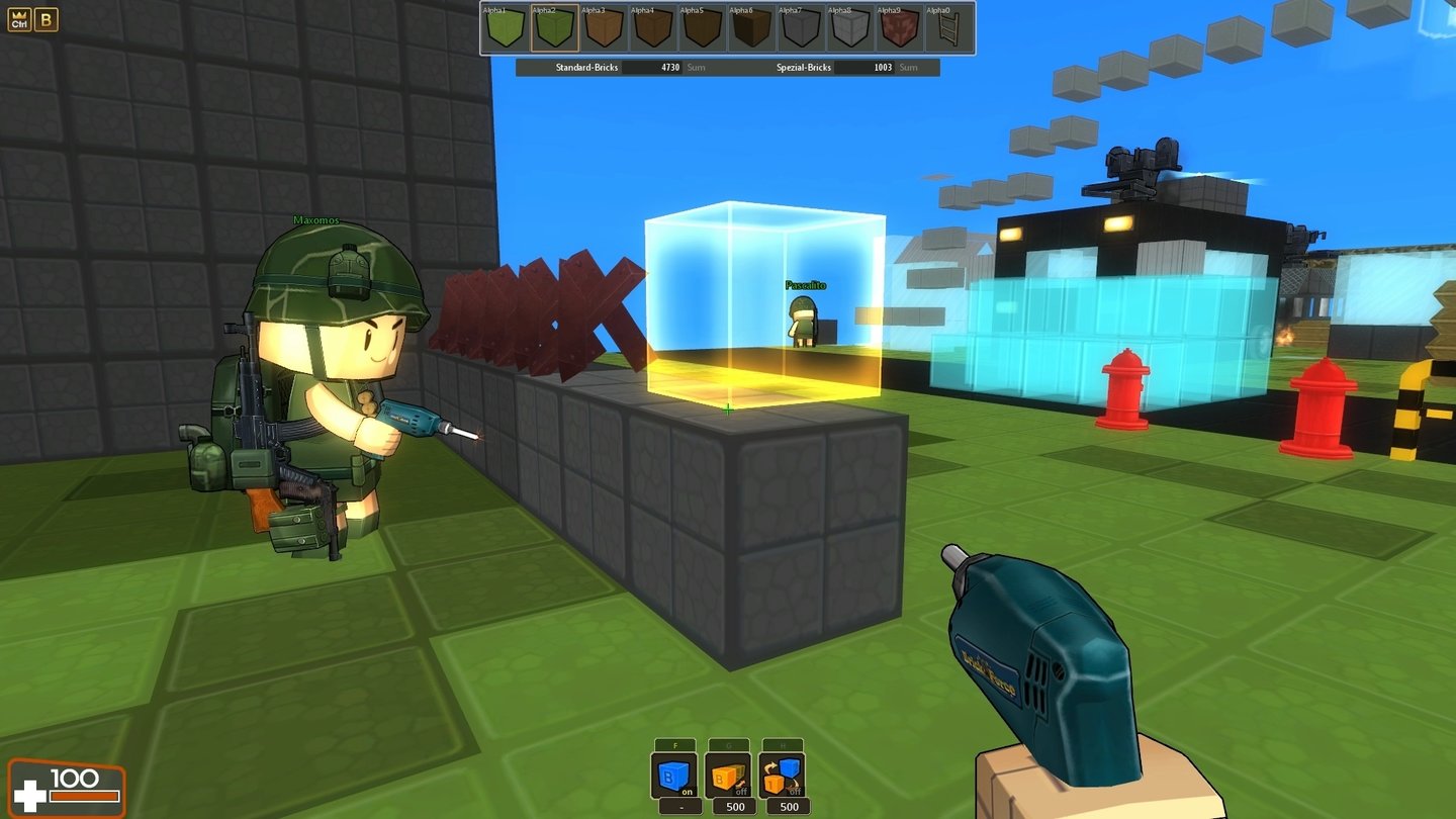 Brick-ForceAllein oder mit anderen Spielern basteln Sie in Minecraft-Manier neue Maps oder modifizieren vorhandene.