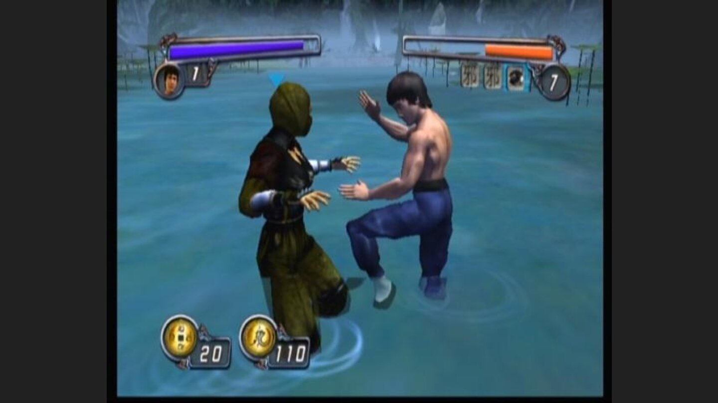 The names Bruce and I dont play well for truce, on guard you fake ninja