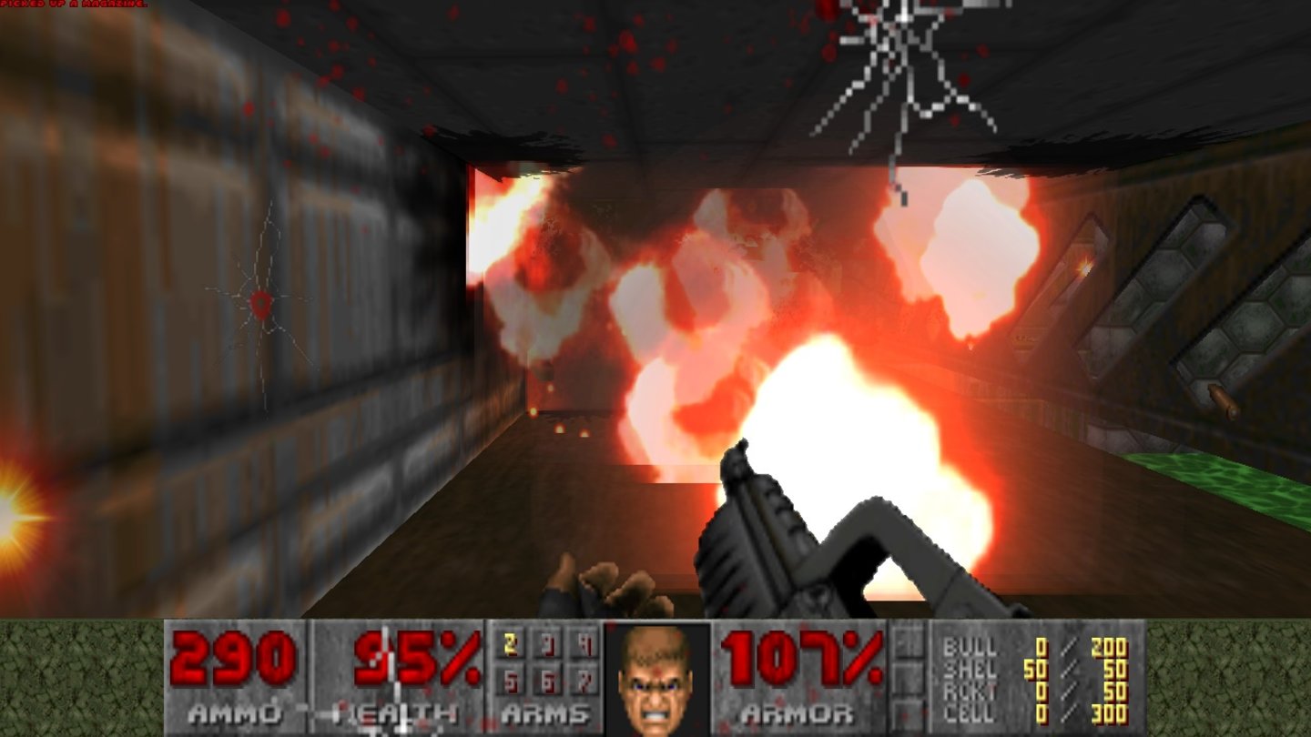 Brutal DoomBrutal Doom kann zum Beispiel wuchtige Explosionen.