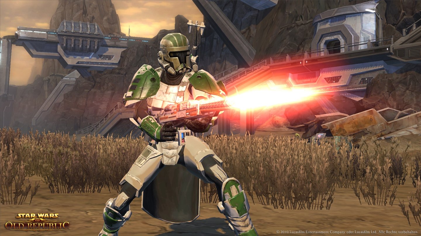 Star Wars: The Old RepublicDer Soldat mit Frontkämpferspezialisierung.
