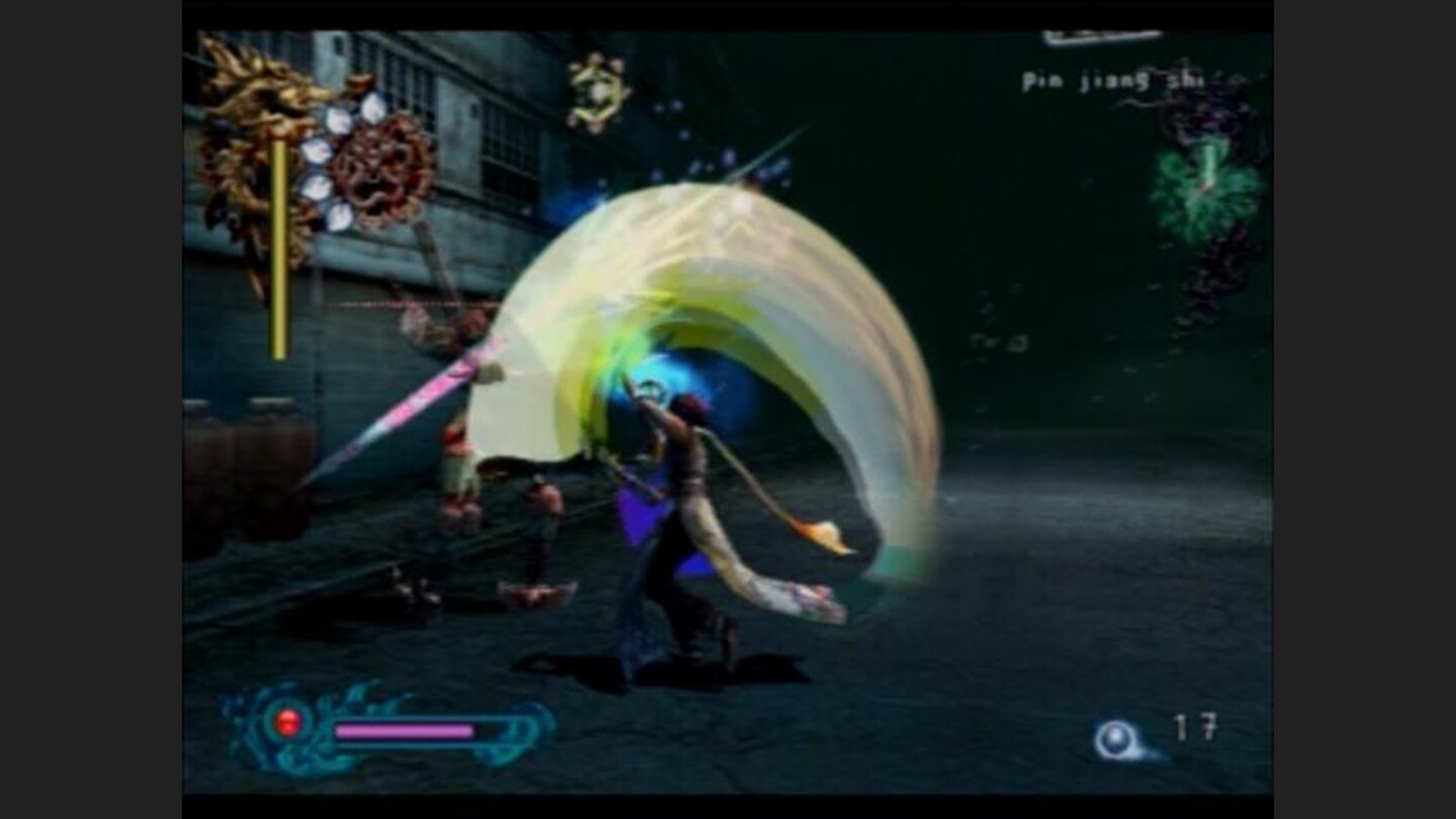 Circling spin towards the enemy target