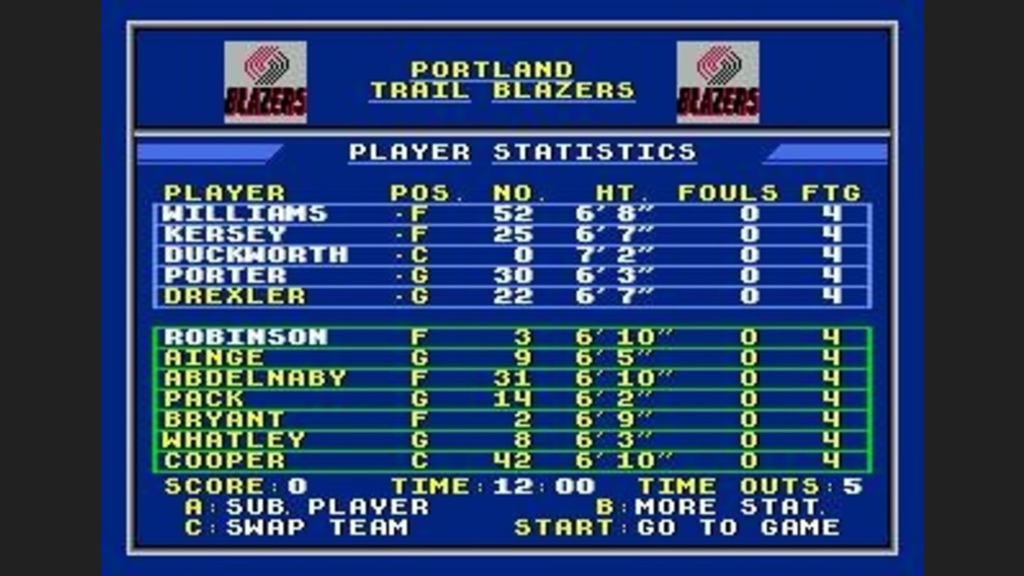 Player stats