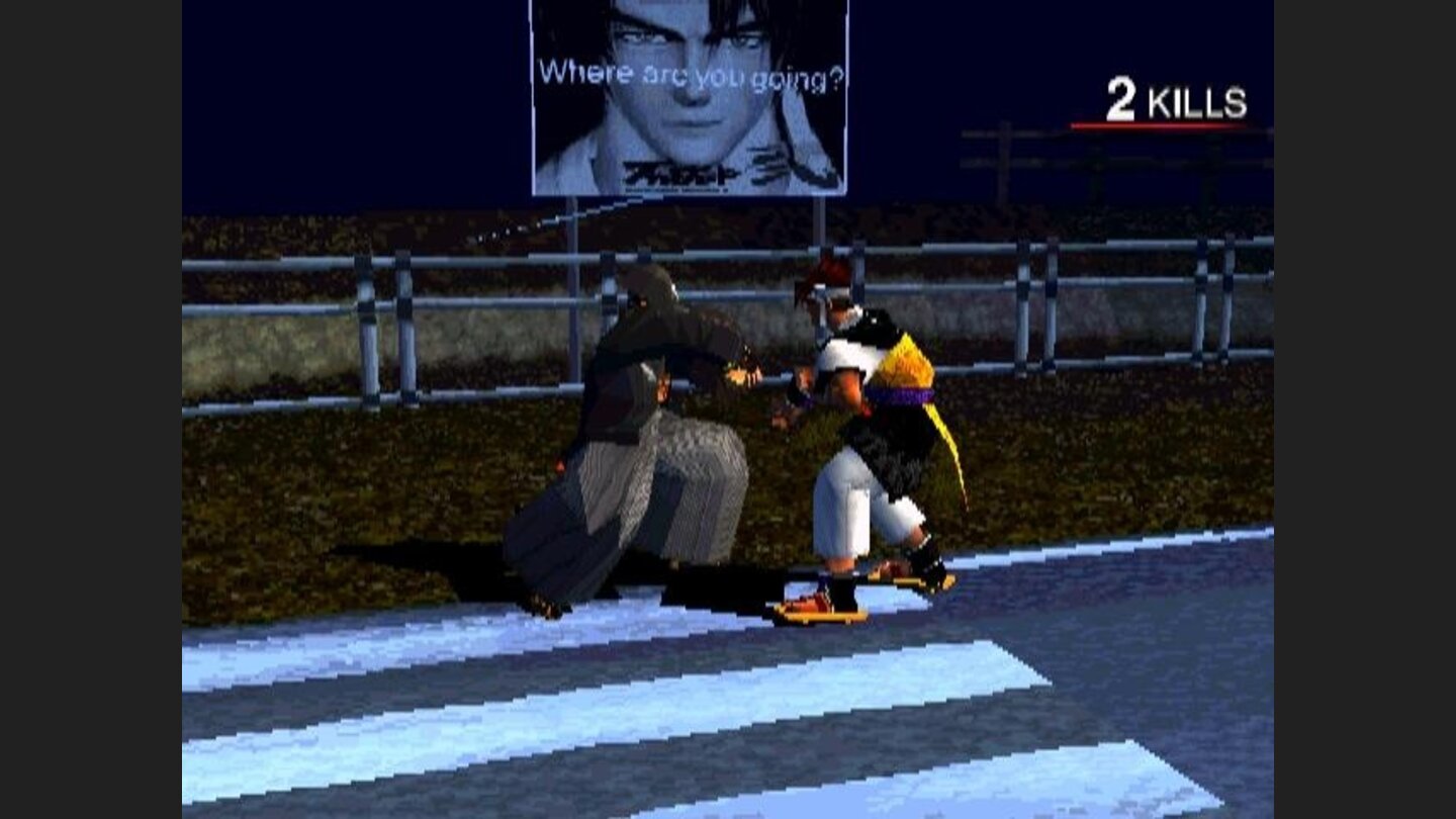 The quick and the dead. One hit deaths are still present in Bushido Blade 2, making duels deadly...and often quick.