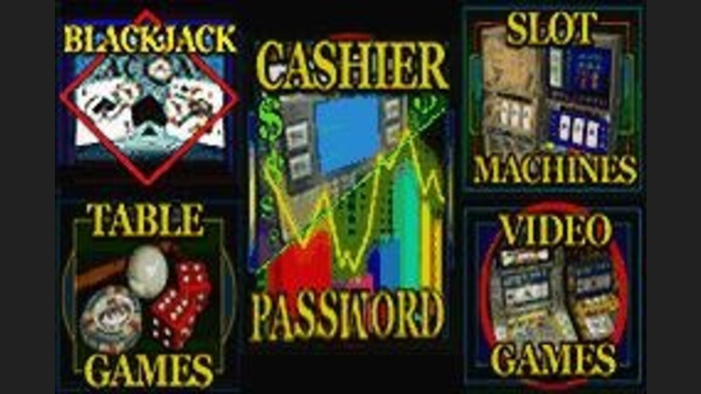 Choose game type, go to cashier or get a password
