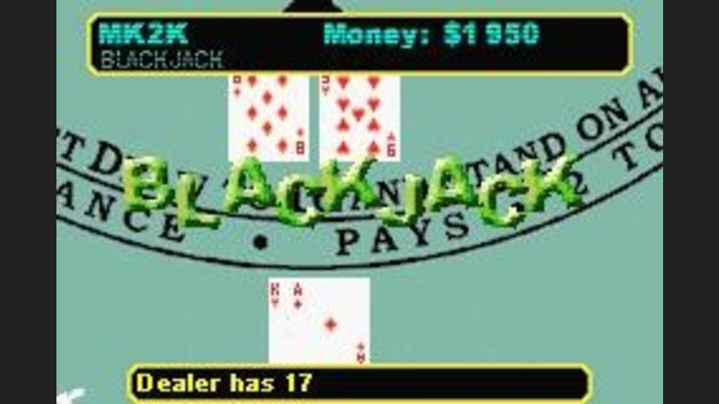 Win with a Blackjack (10+11)