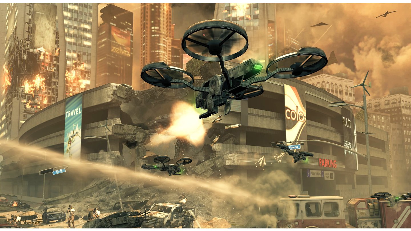 Call of Duty: Black Ops 2Die Quadrotors unterstützen uns mit Feuerkraft aus der Luft ...