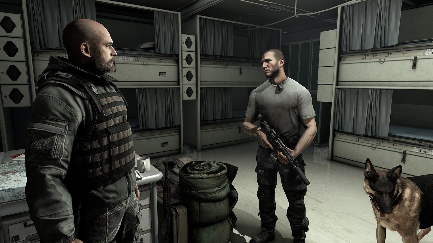 Call of Duty: Ghosts - PC-ScreenshotsDie deutsche Vertonung lässt bekannte Schauspieler wie Thomas Kretschmann hören, allerdings passen nicht alle Sprecher zu ihren Figuren.