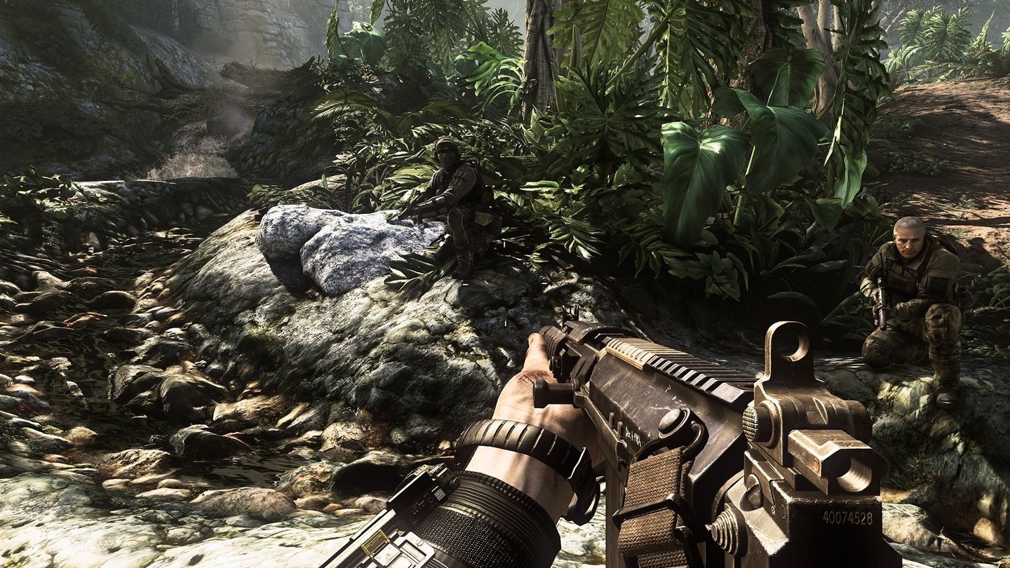 Call of Duty: Ghosts - PC-ScreenshotsDer Dschungel-Level strotzt in den höchsten Einstellungen vor Grafikdetails.