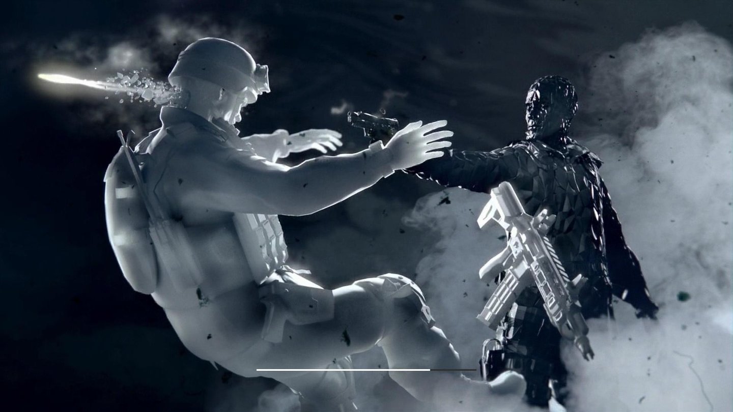 Call of Duty: Ghosts - PS4-ScreenshotsDie Render-Sequenzen zwischen den Einsätzen sind stilsicher, aber auch brutal in Szene gesetzt.