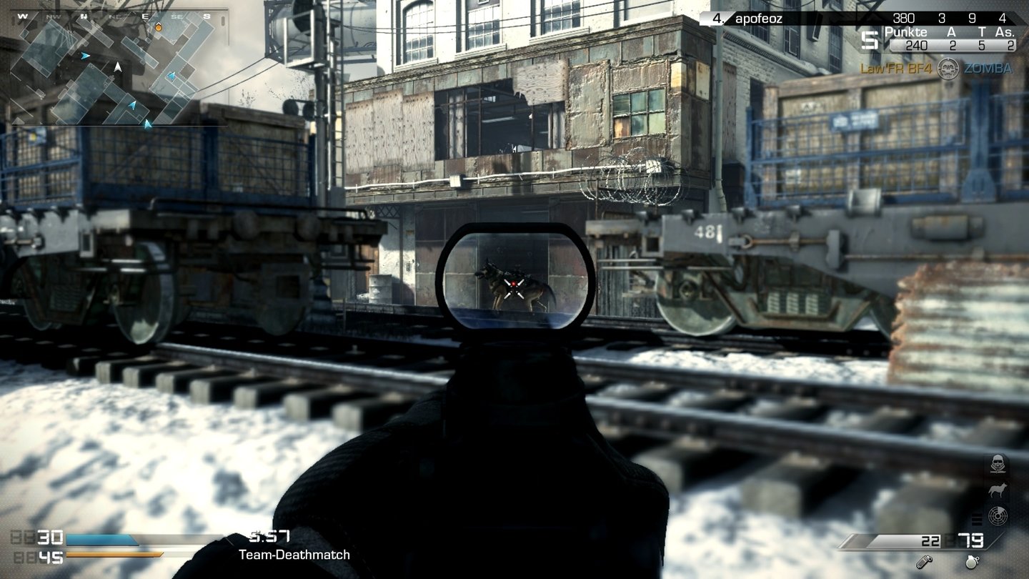 Call of Duty: Ghosts - Screenshots aus dem Multiplayer-ModusDie Hunde sind schnell, schwer zu treffen und töten mit einem Biss.