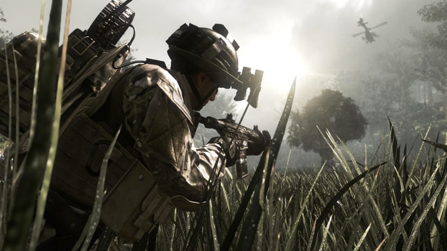 Call of Duty: GhostsTypische Script-Sequenzen und Blockbuster-Action im Stil der Shooter-Serie, diesmal allerdings in einem zerstörten Amerika.