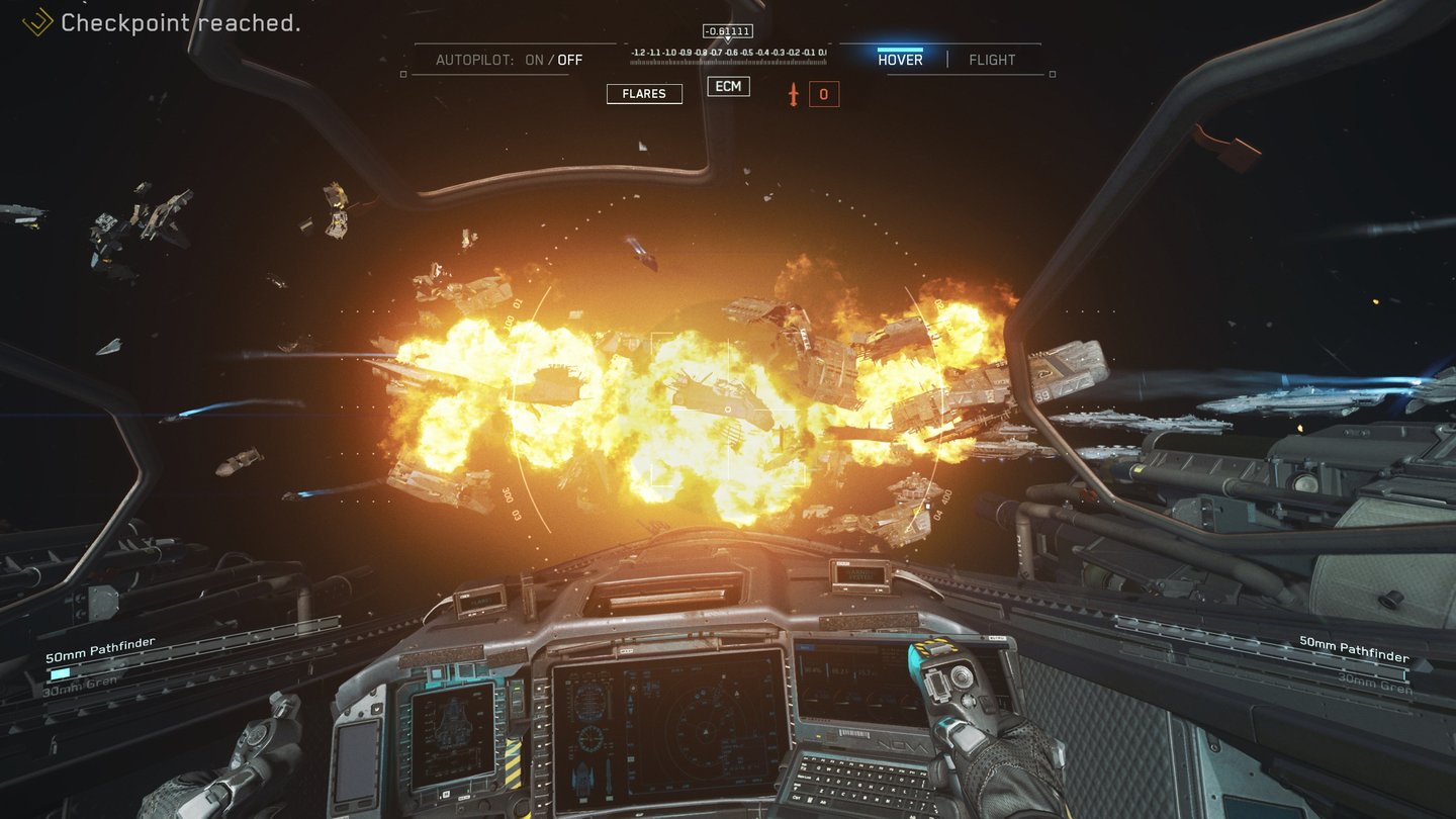 Call of Duty: Infinite WarfareHier explodiert ein feindliches Kampfschiff. Hübsch!