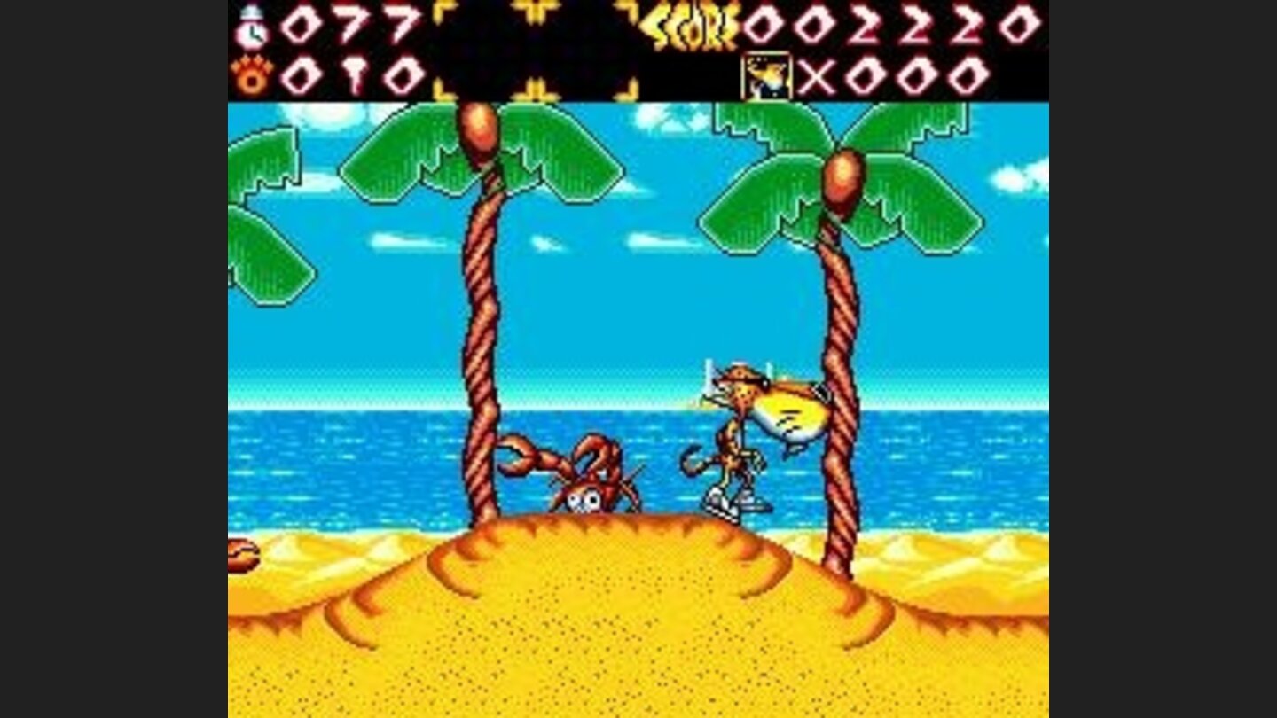 On a beach, avoiding crabs