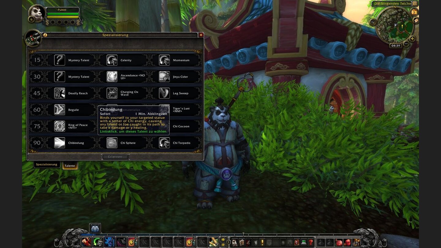 Chibindung - Bindet den Mönch an ein Ziel und verursacht Schaden und Heilung auf dem Weg.