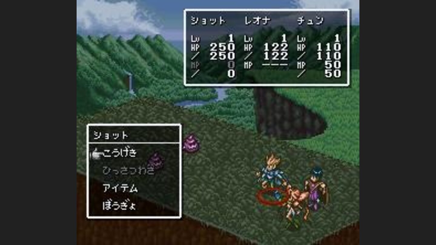Random battle against slimes