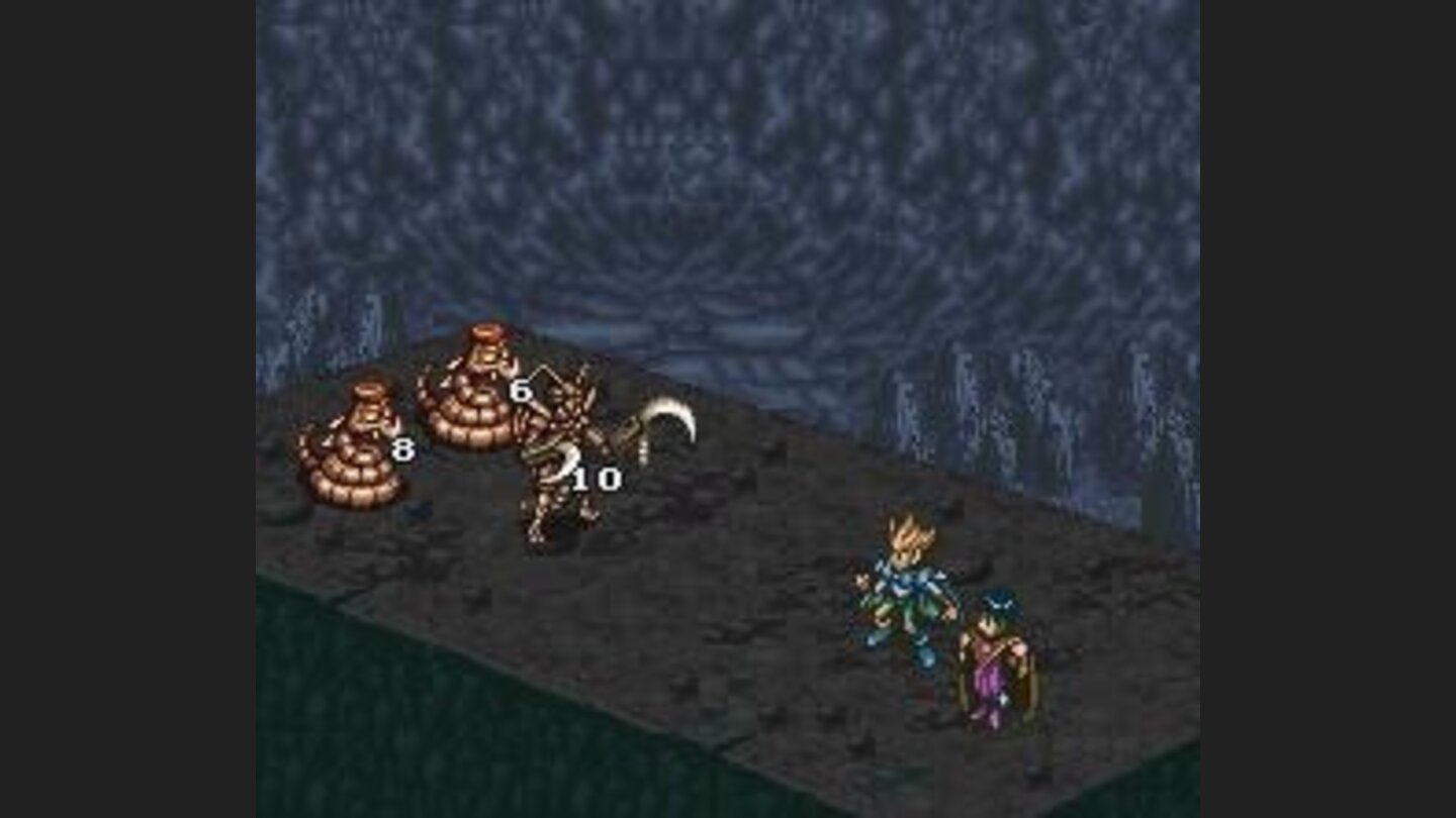 Battle in the cave: Chun uses attack-all magic