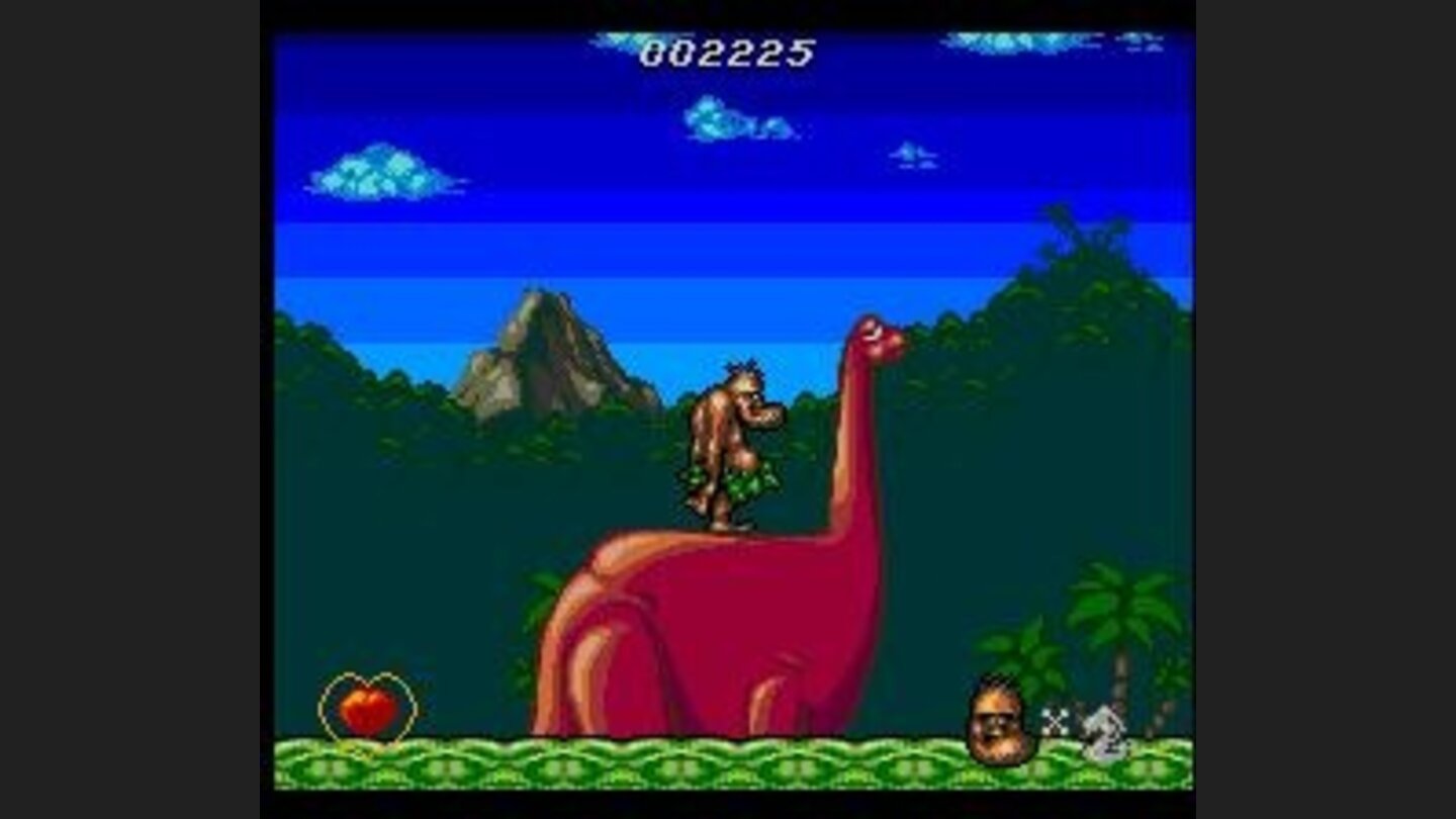 Riding a dinosaur!