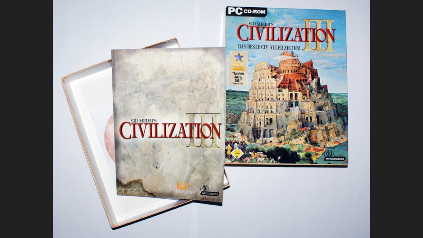 Die Civilization-Serie wartete immer mit extradickem Handbuch - in ersten Teilen diente es auch als Kopierschutz. Man musste ein Wort von einer bestimmten Seite im Handbuch raussuchen und im Spiel eintippen.