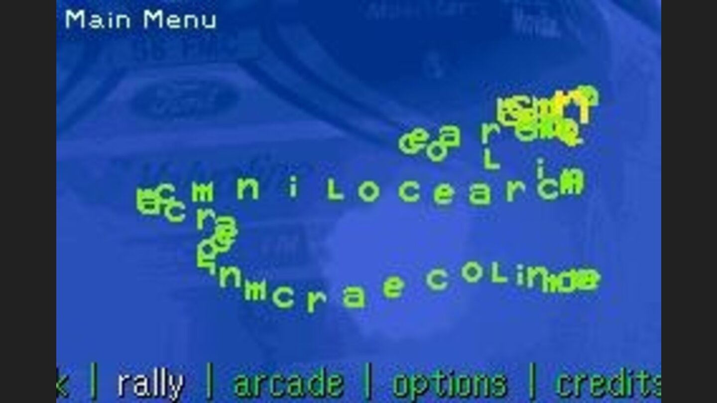 Main menu with multiplayer options, credits and other things to modify.