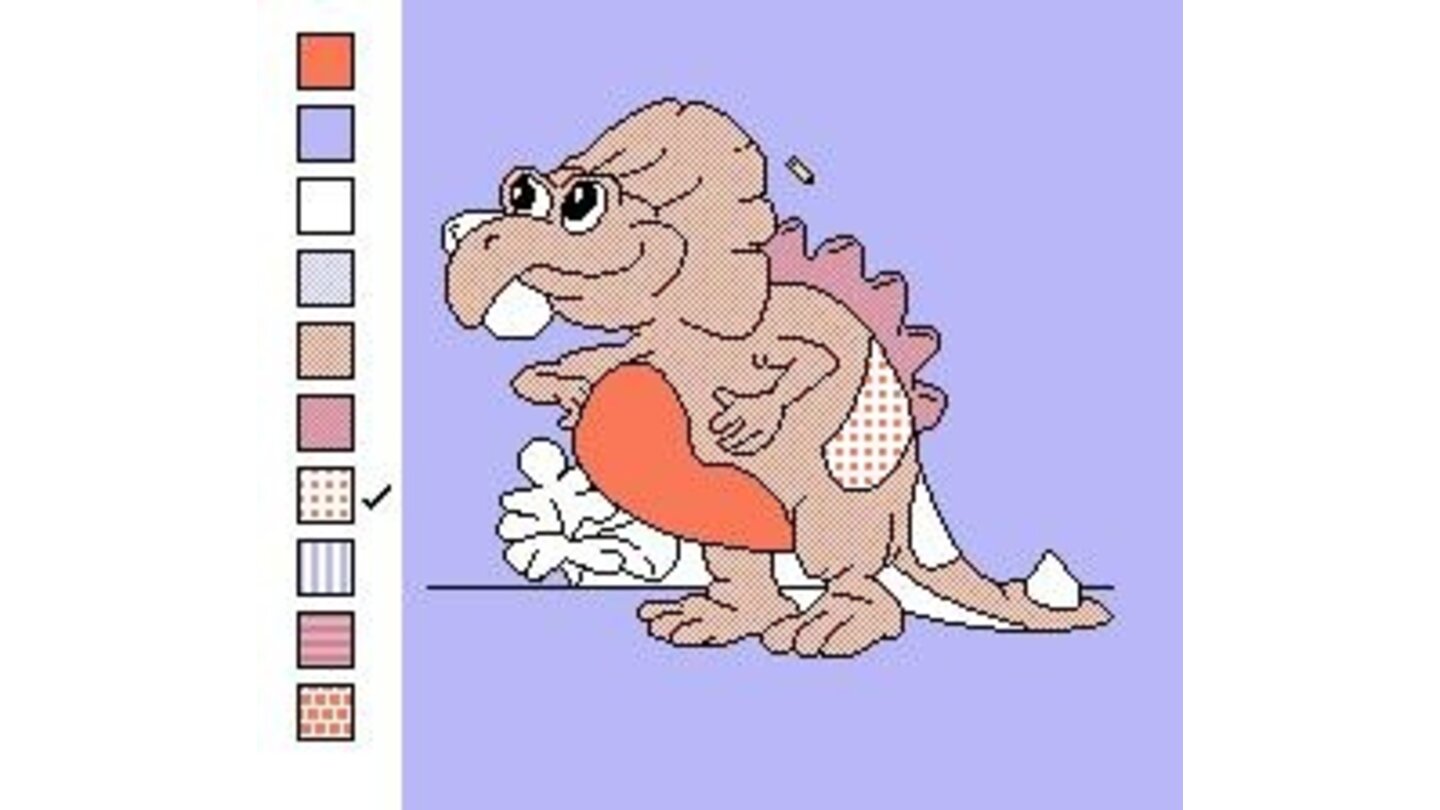 Coloring a dinosaur