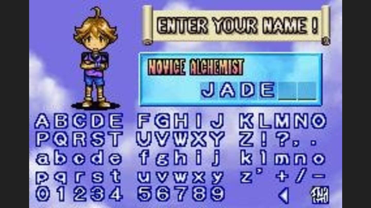 Name entry interface