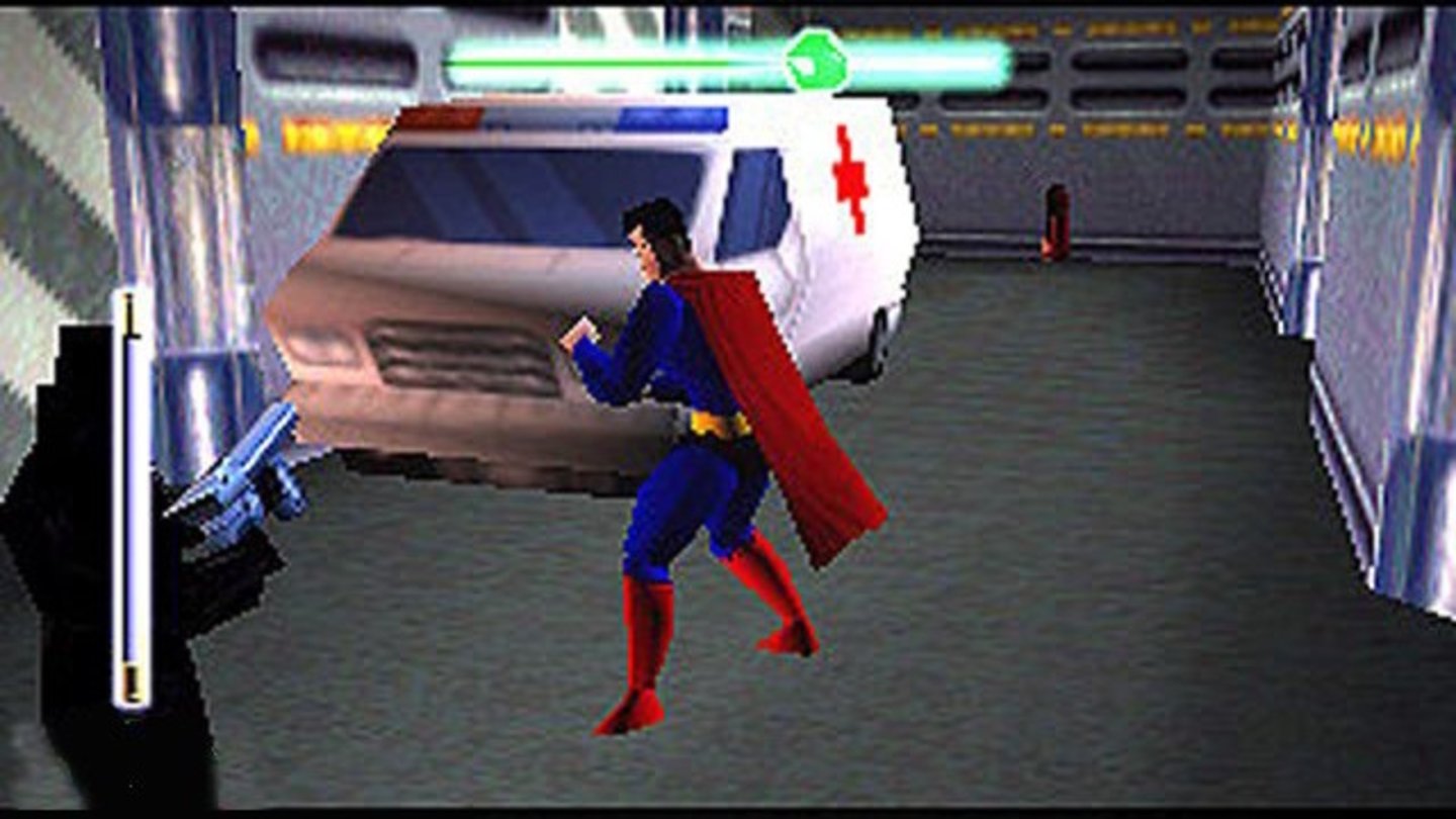1999 - Superman (N64)Die dunkle Seite der Comic-Videospiele soll natürlich auch nicht verschwiegen werden. Das für den N64 entwickelte Superman ist eine richtige Spiele-Gurke. Furchtbare Grafik, schlechte Steuerung und viele andere Schwächen machen das Spiel nicht gerade zu einem Vergnügen. In einer Liste der schlechtesten Videospiele aller Zeiten von der Webseite GameTrailers, aus dem Jahr 2006, erreichte Superman sogar den ersten Platz.