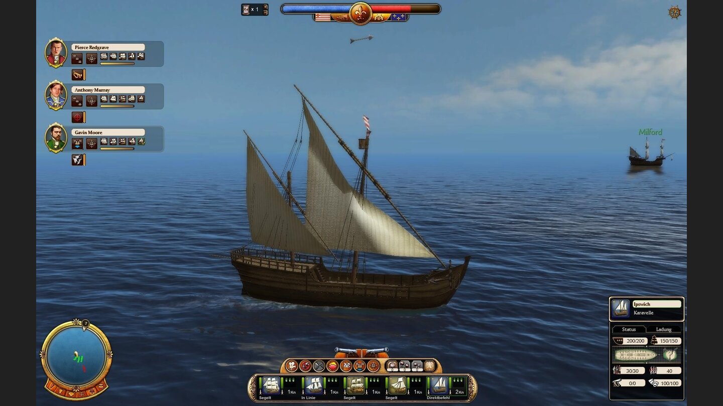 Commander: Conquest of the AmericasKaravelle: ozeantaugliches Handelsschiff. Fasst kaum Ladung, ist aber billig und ein idealer Erkunder.