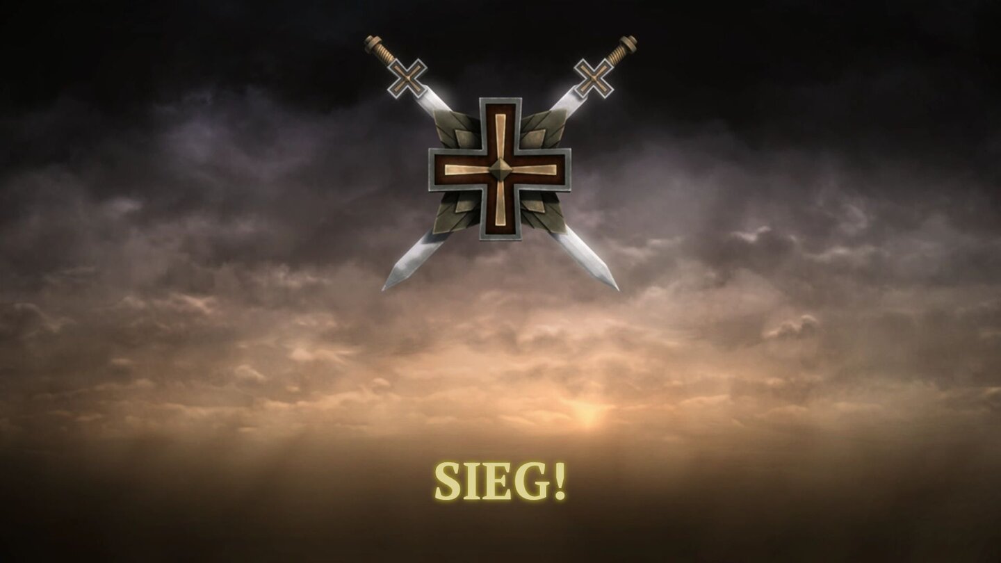 Company of Heroes 2 - MultiplayerMit Teamarbeit und etwas Glück bekommen wir am Schluss unseren Lieblingsbildschirm serviert.