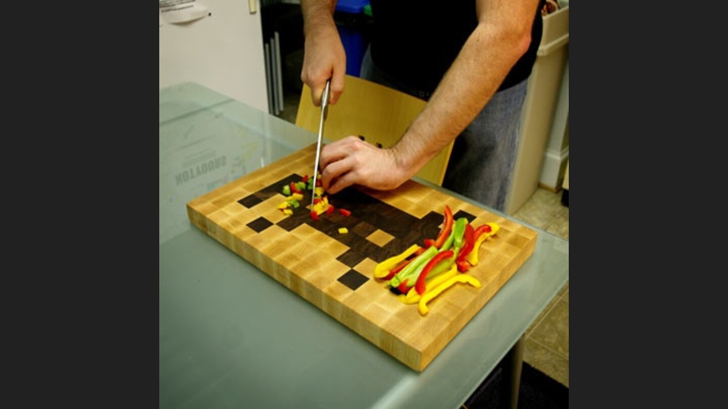 Die Space-Invaders haben bereits die Küche erobert.