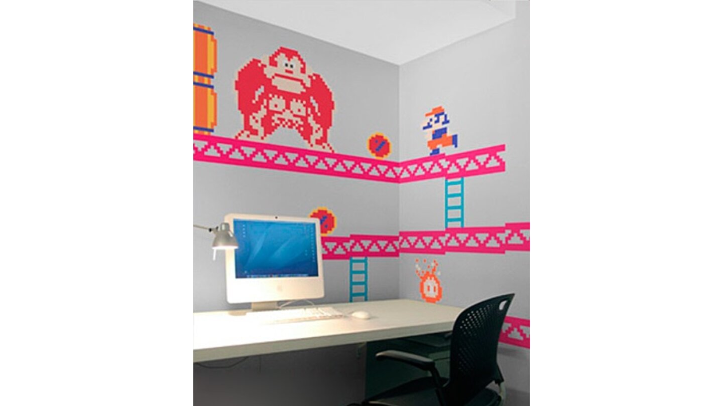 Donkey Kong als Wandschmuck für das Computerzimmer.
