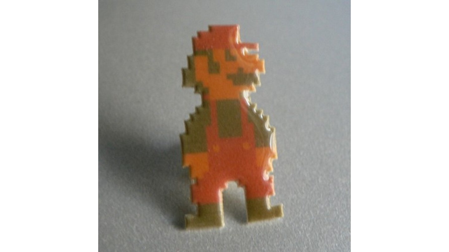 Mario, vielleicht die berühmteste Videospiel-Figur überhaupt, als Pin.