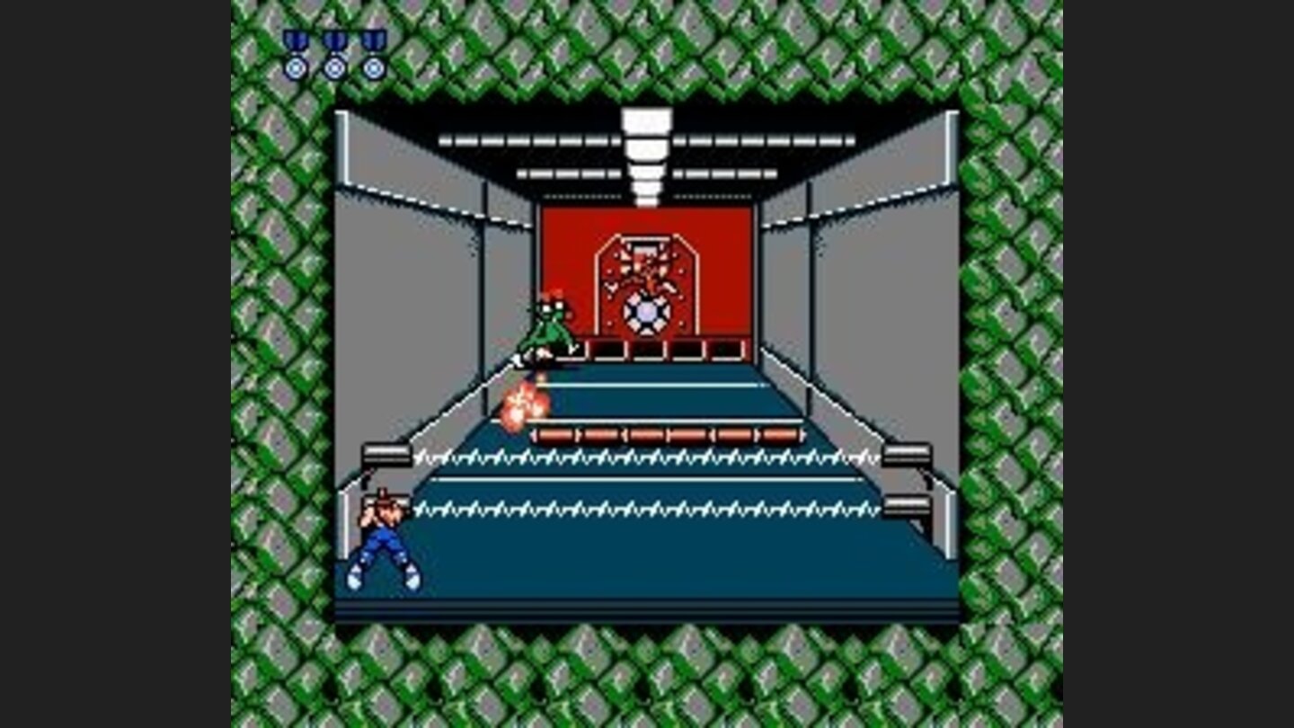next one is tougher: those green suckers throw logs at me, Id better duck in the corner...