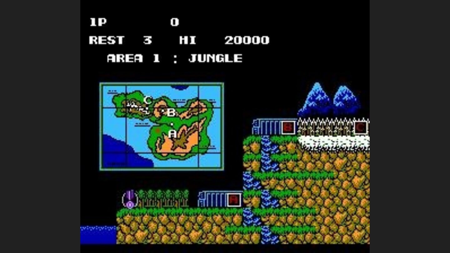 A map of Galuga shows your current position in the game.