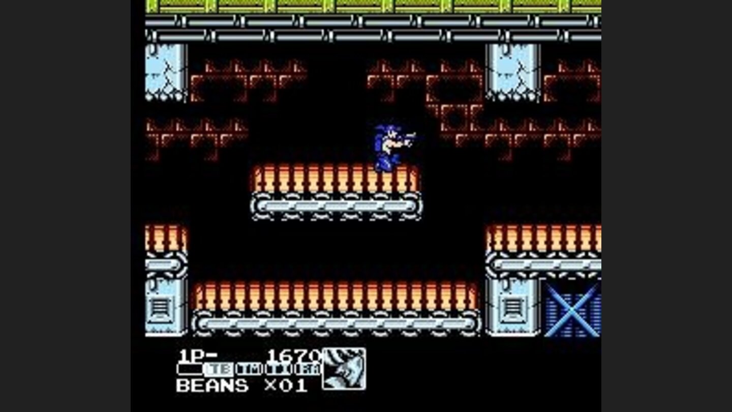 Conveyor belts-- another platform mainstay; this is the Beans character