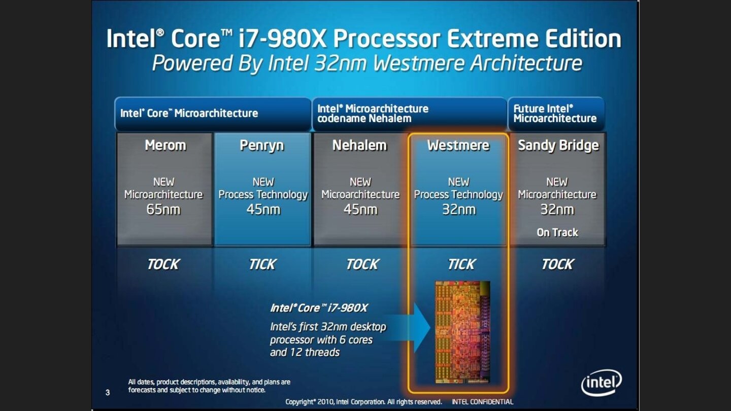 Processeur Intel Core I7-980X - 6 Cœurs 3.33GHz - Socket LGA 1366 - Neuf Sous Blister (CPU Seul)