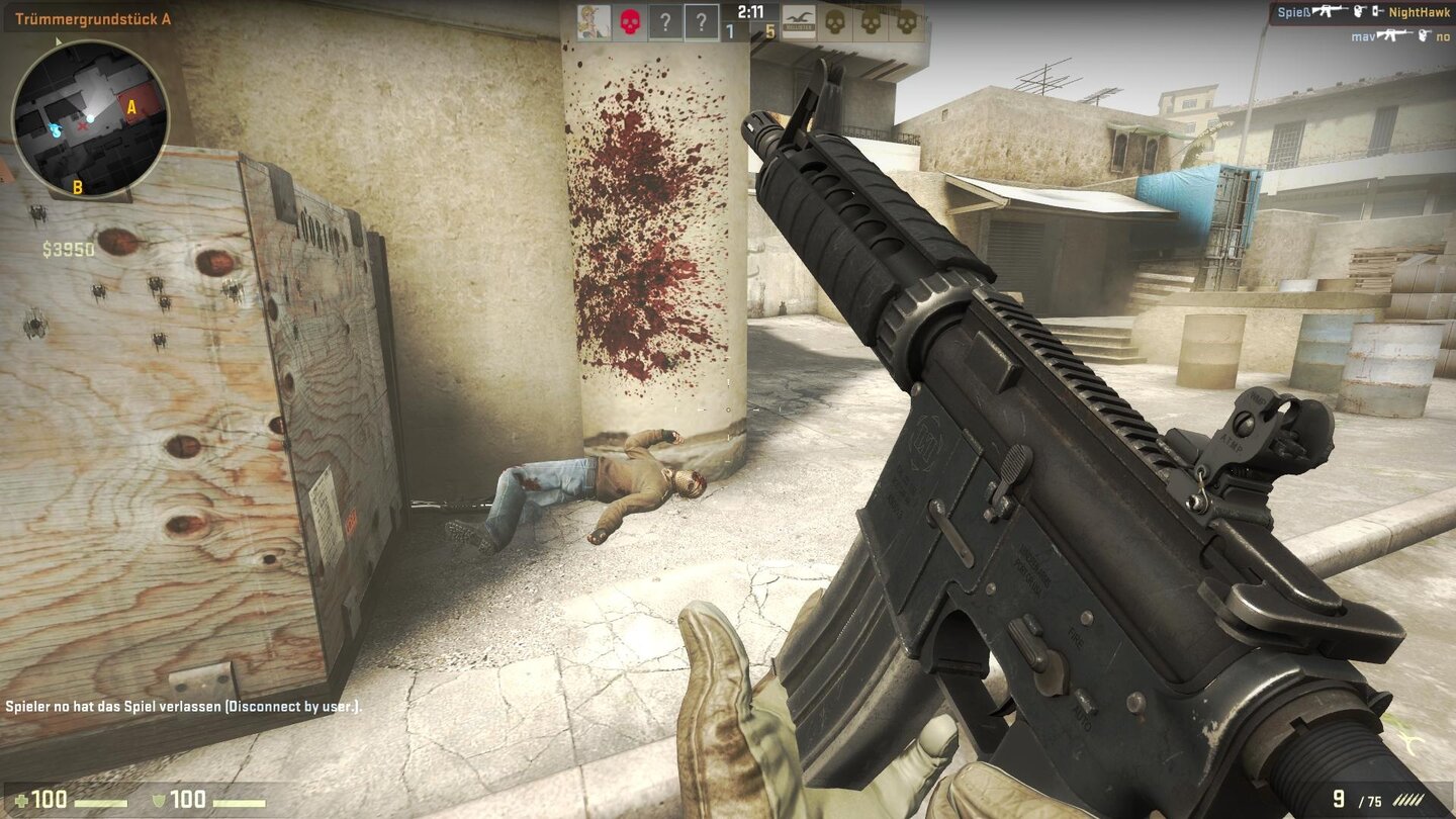 Counter-Strike: Global Offensive (CS:GO) - Screenshots aus der Beta (PC)Die Waffenmodelle - hier die M4A1 - sehen kaum besser als bei CS: Source aus.