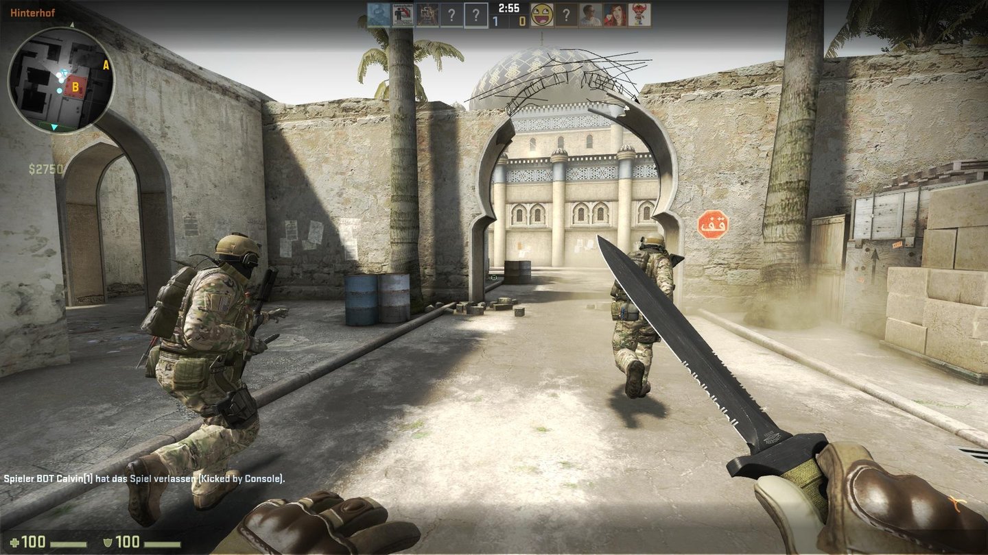Counter-Strike: Global Offensive (CS:GO) - Screenshots aus der Beta (PC)Wie schon 1998: Wer das Messer zückt, läuft schneller.