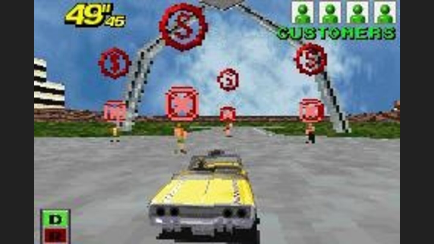 Crazy Rush mini-game: take all of the customers to their destinations before the time finishes.